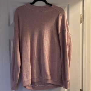 Aerie Soft Pink Crew Neck Sweater
